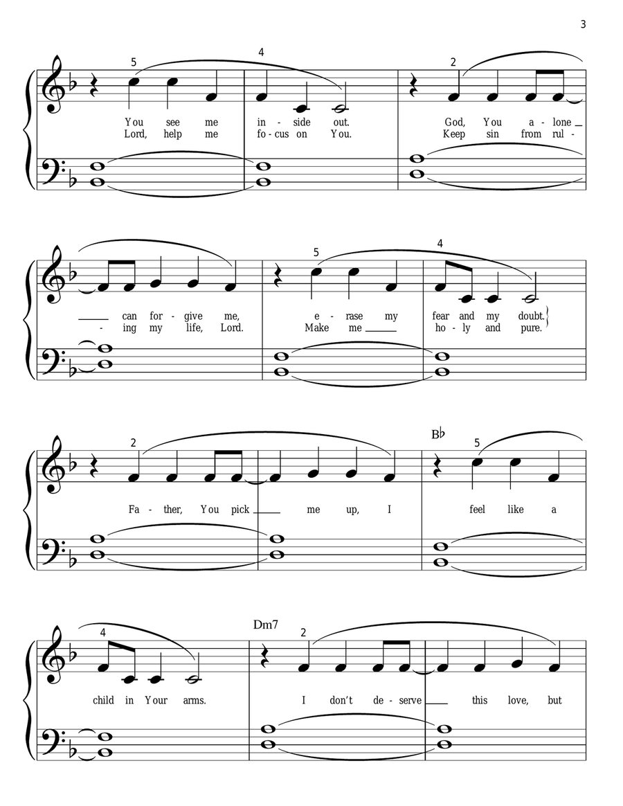 Go And Sin No More (arr. Phillip Keveren) Easy Piano scores gallery preview page 3