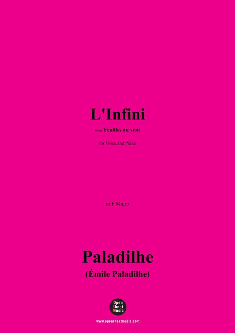 Paladilhe-L'Infini,in F Major Voice scores gallery preview page 1