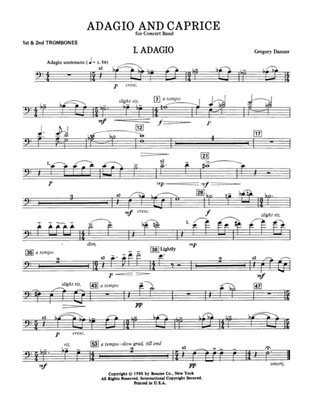 Adagio and Caprice - Trombone 1 & 2