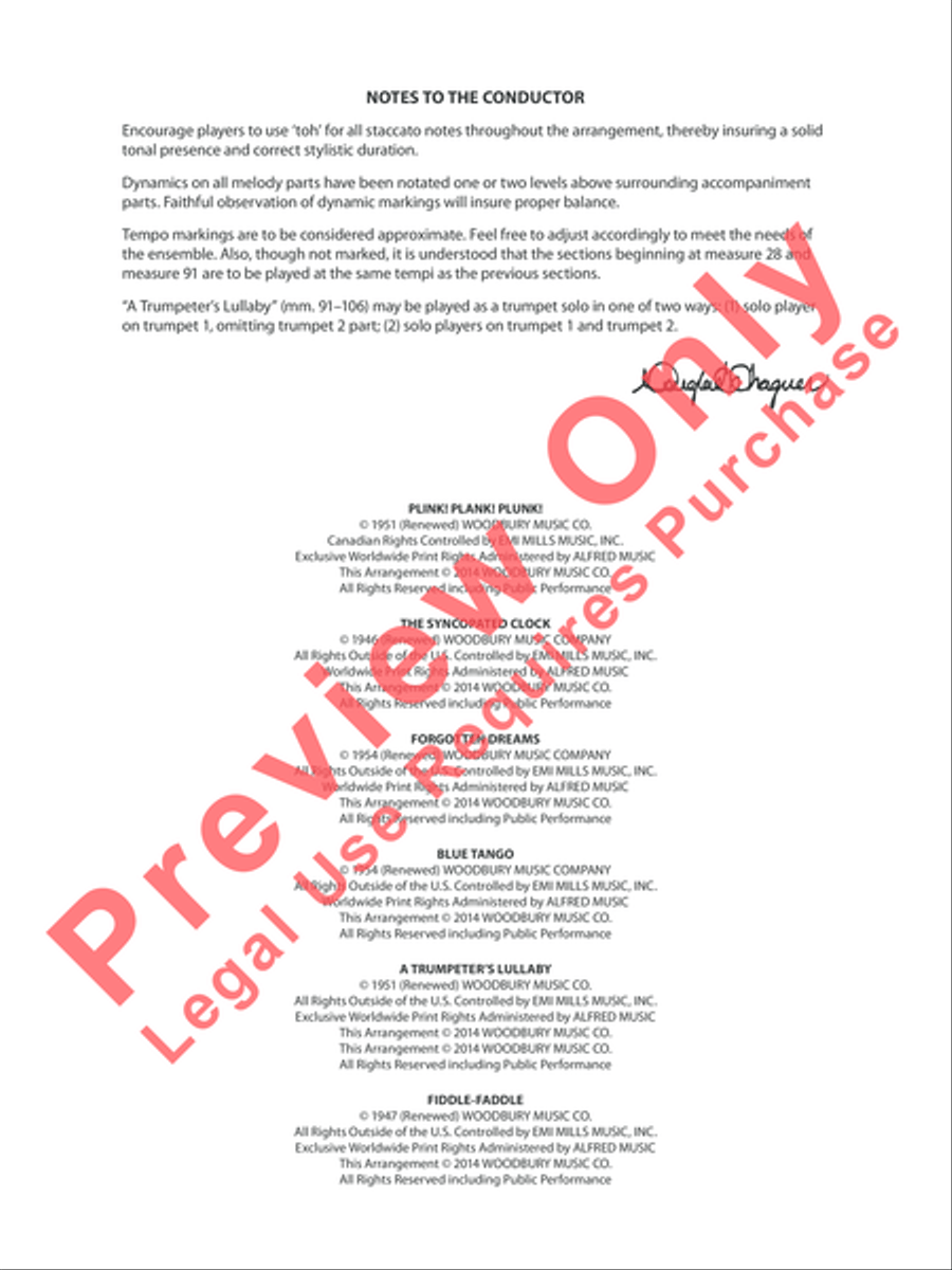 The Best of Leroy Anderson Concert Band scores gallery preview page 3