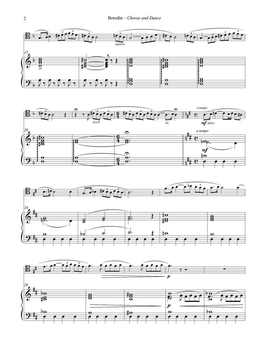 Chorus and Dance of the Polovetsian Maidens from Prince Igor Choir scores gallery preview page 2