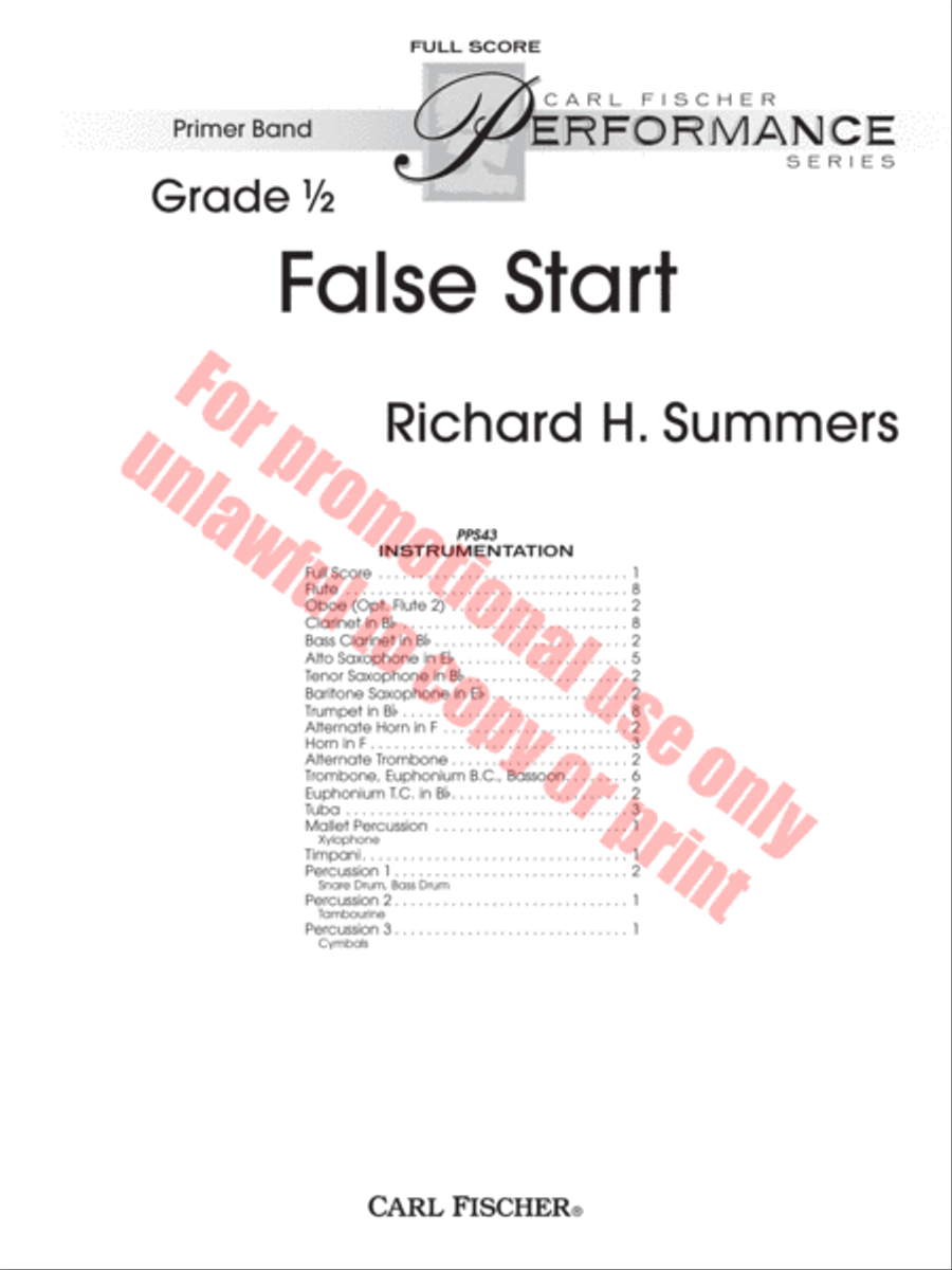 False Start Concert Band scores gallery preview page 2