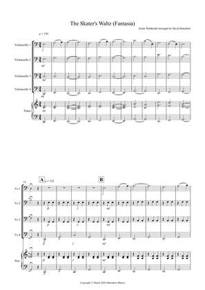 The Skater's Waltz (Fantasia) for Cello Quartet