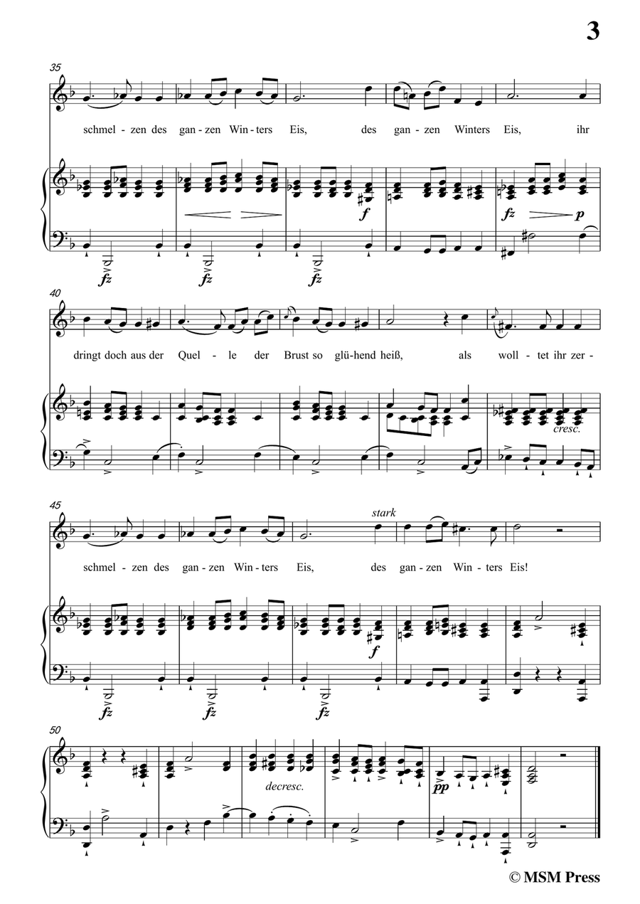Schubert-Gefrorne Tränen,from 'Winterreise',Op.89(D.911) No.3,in d minor,for Voice&Piano Piano, Vocal scores gallery preview page 5