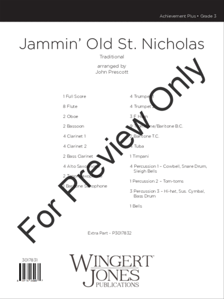 Jammin' Old St. Nicholas (Score) Concert Band scores gallery preview page 2