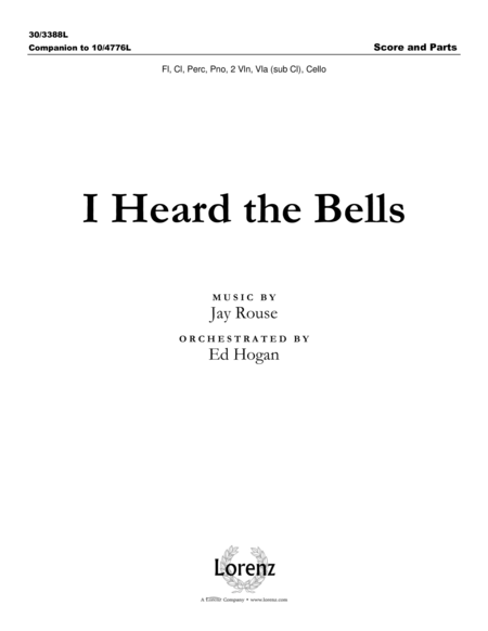 I Heard the Bells - Chamber Orchestra Score and Parts