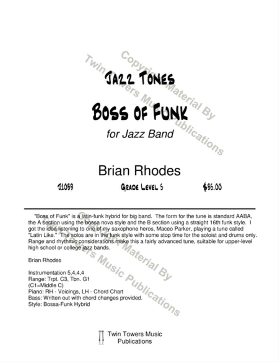 Boss of Funk Jazz Ensemble scores gallery preview page 2