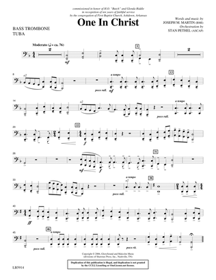 One In Christ - Bass Trombone/Tuba