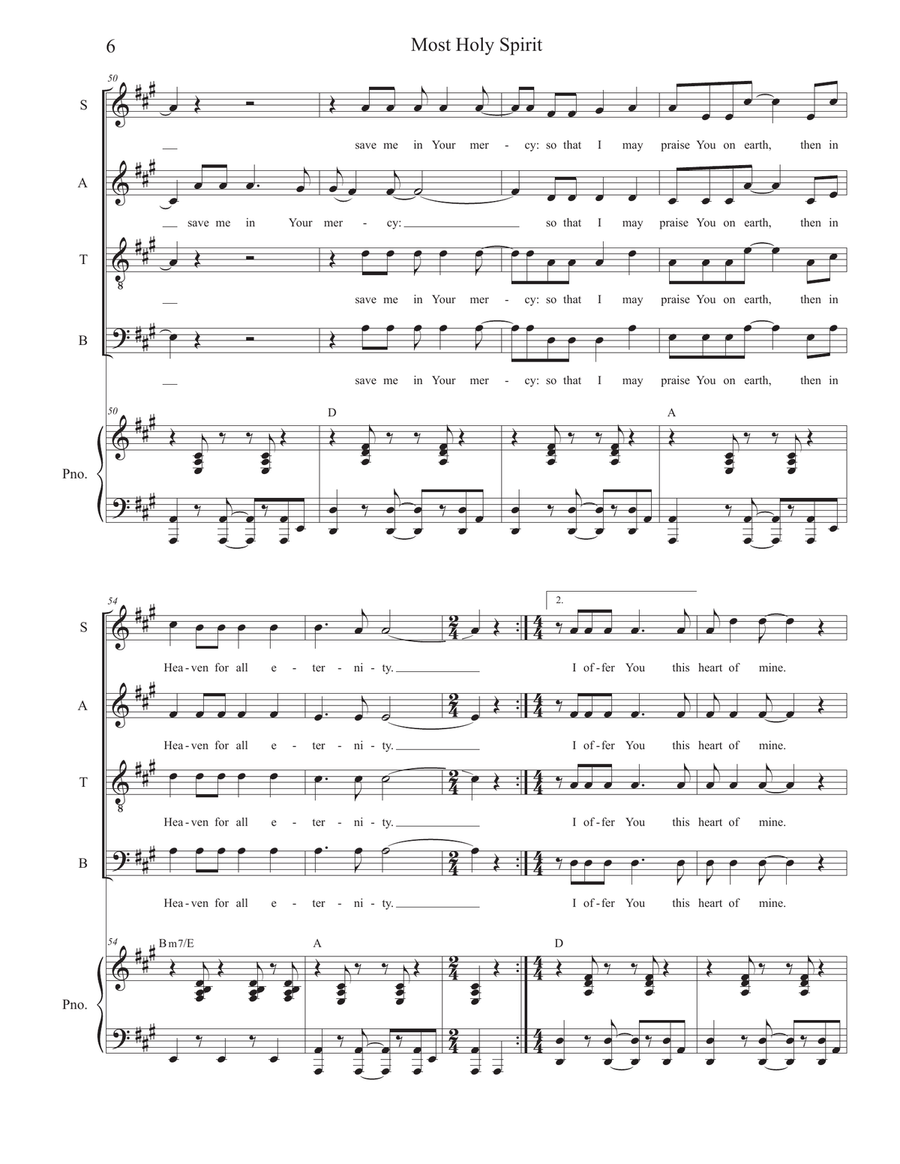 Most Holy Spirit (SATB) Most Holy Spirit (SATB) 4-Part scores gallery preview page 6