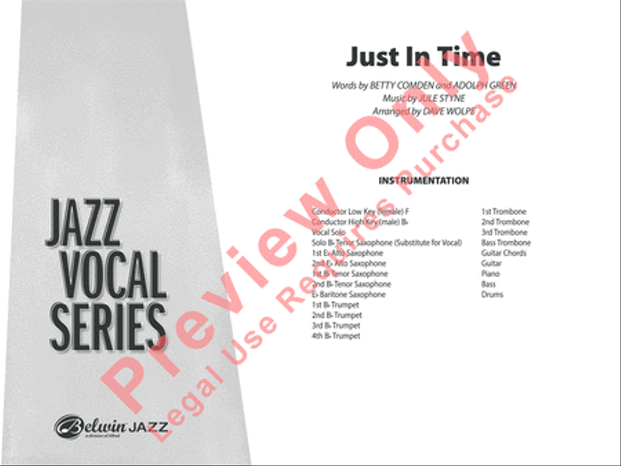 Just in Time Just in Time Jazz Ensemble scores gallery preview page 2