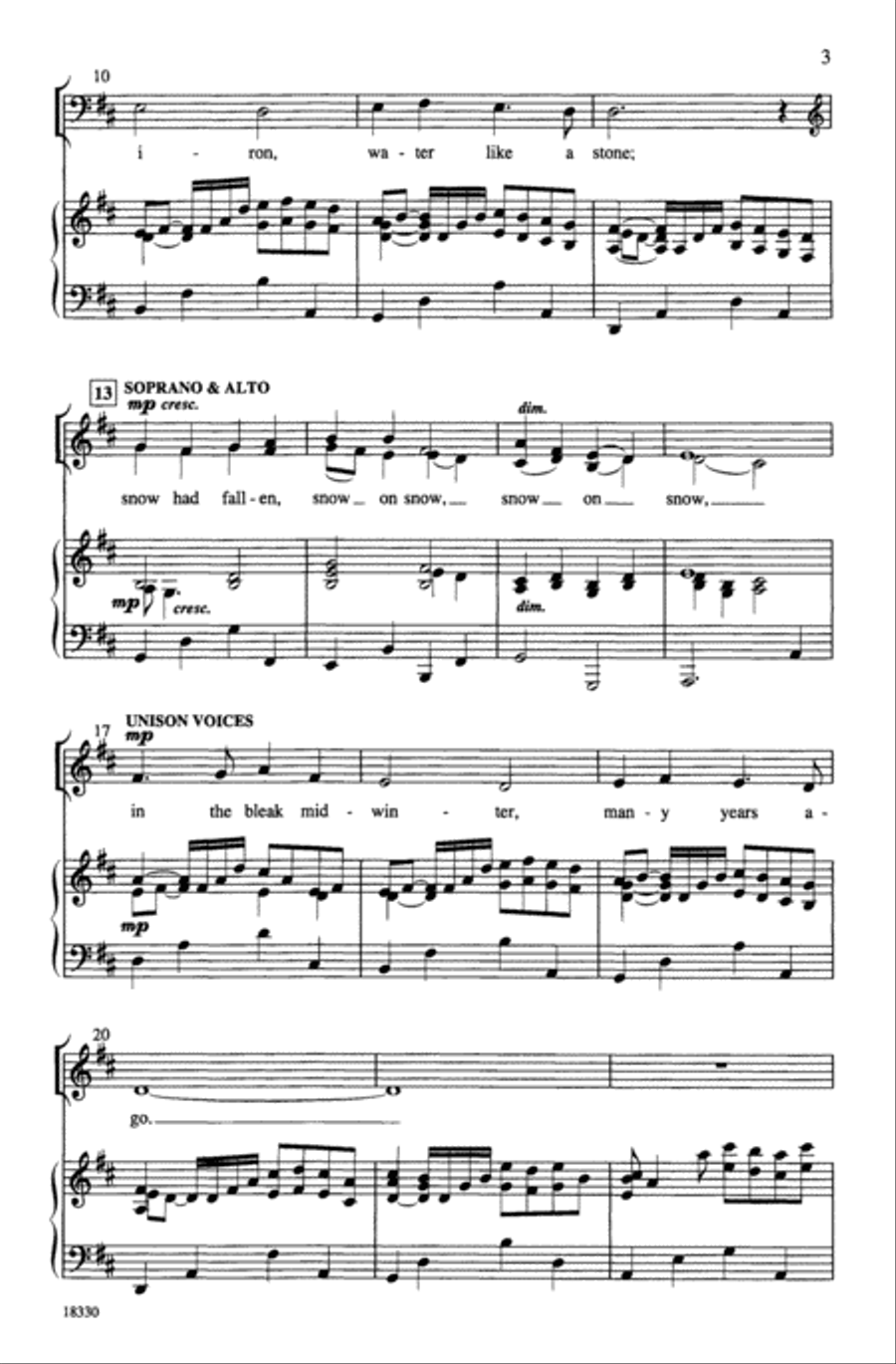 In the Bleak Midwinter 3-Part scores gallery preview page 3