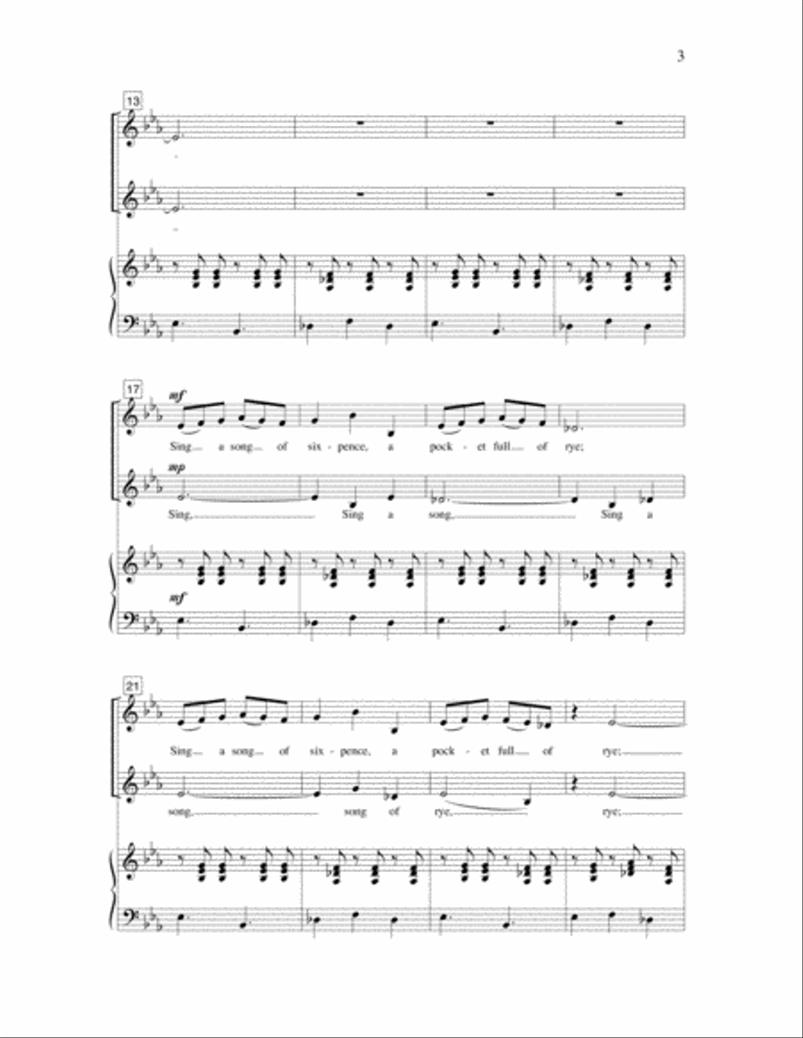 Sing a Song of Sixpence SA scores gallery preview page 3