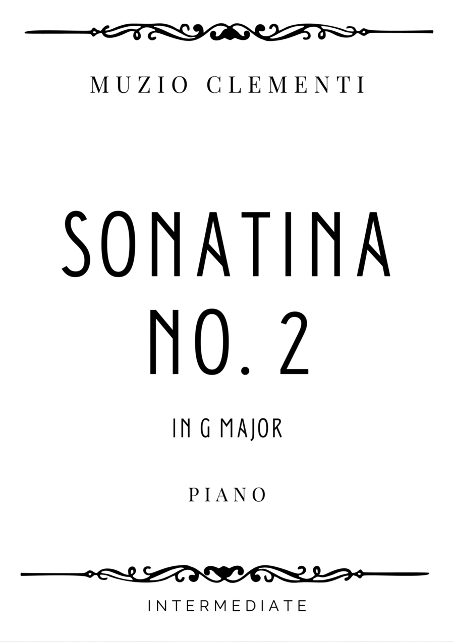Clementi - Sonatina No.2 in G Major - Intermediate Piano Method scores gallery preview page 1