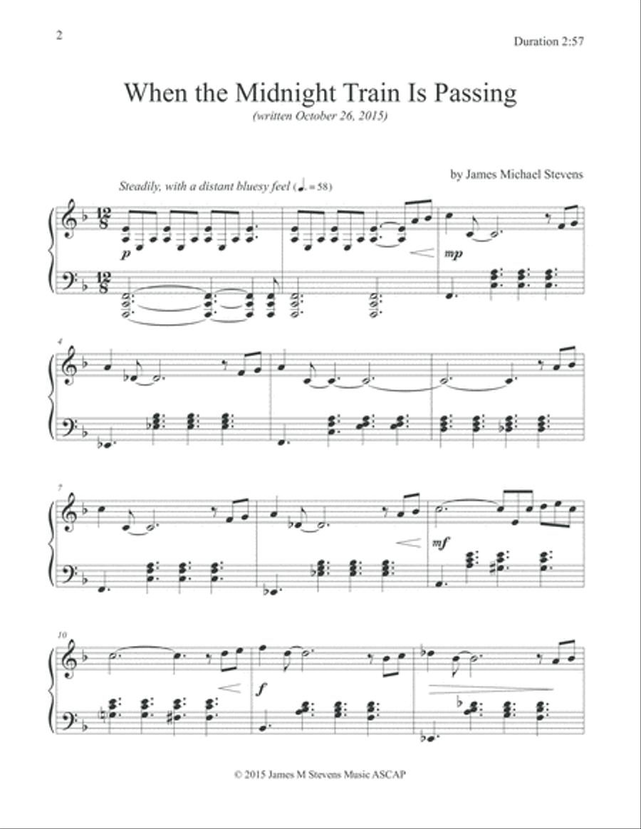 When the Midnight Train Is Passing Piano Solo scores gallery preview page 2