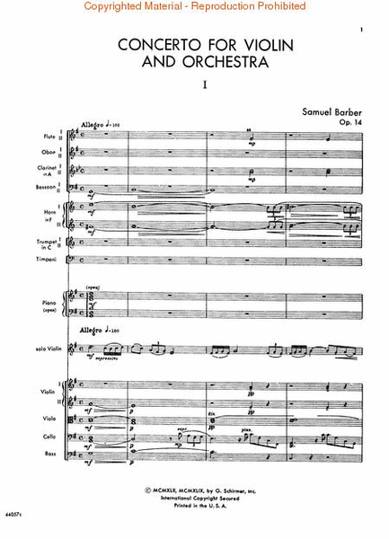 Concerto, Op. 14 – Corrected Revised Version