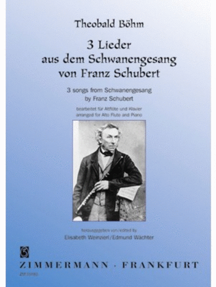 Book cover for 3Songs from "Schwanengesang" by Franz Schubert