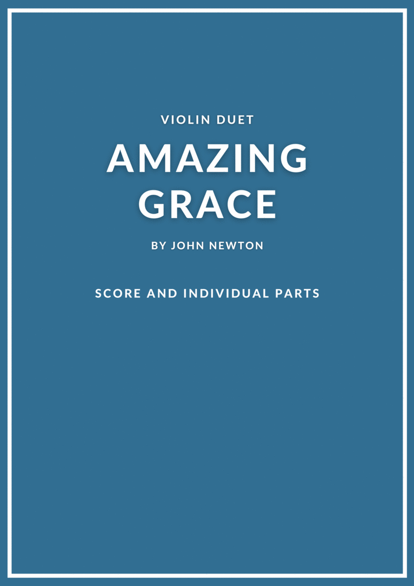Amazing Grace violin duet image number null