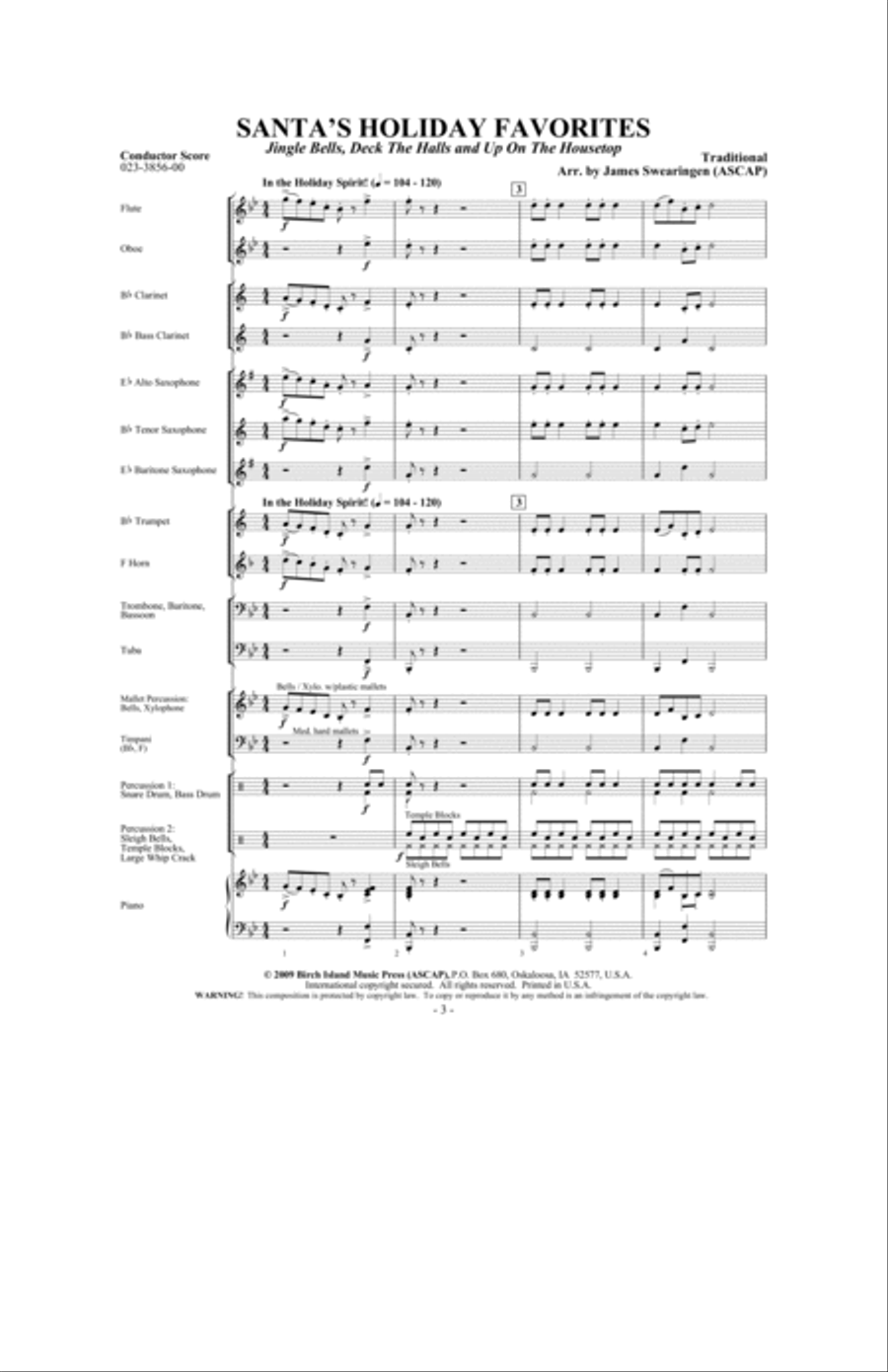 Santa's Holiday Favorites Concert Band scores gallery preview page 2