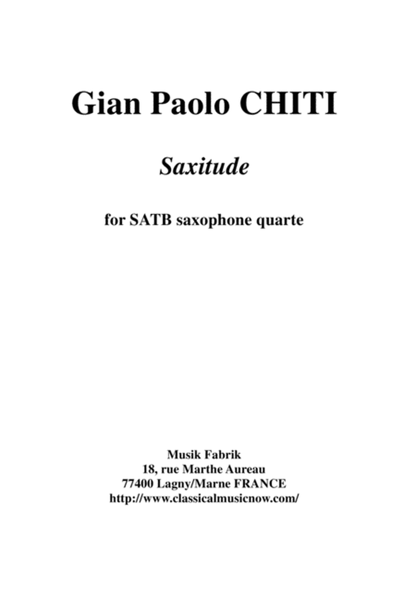 Gian Paolo Chiti: Saxitude for SATB saxophone quartet