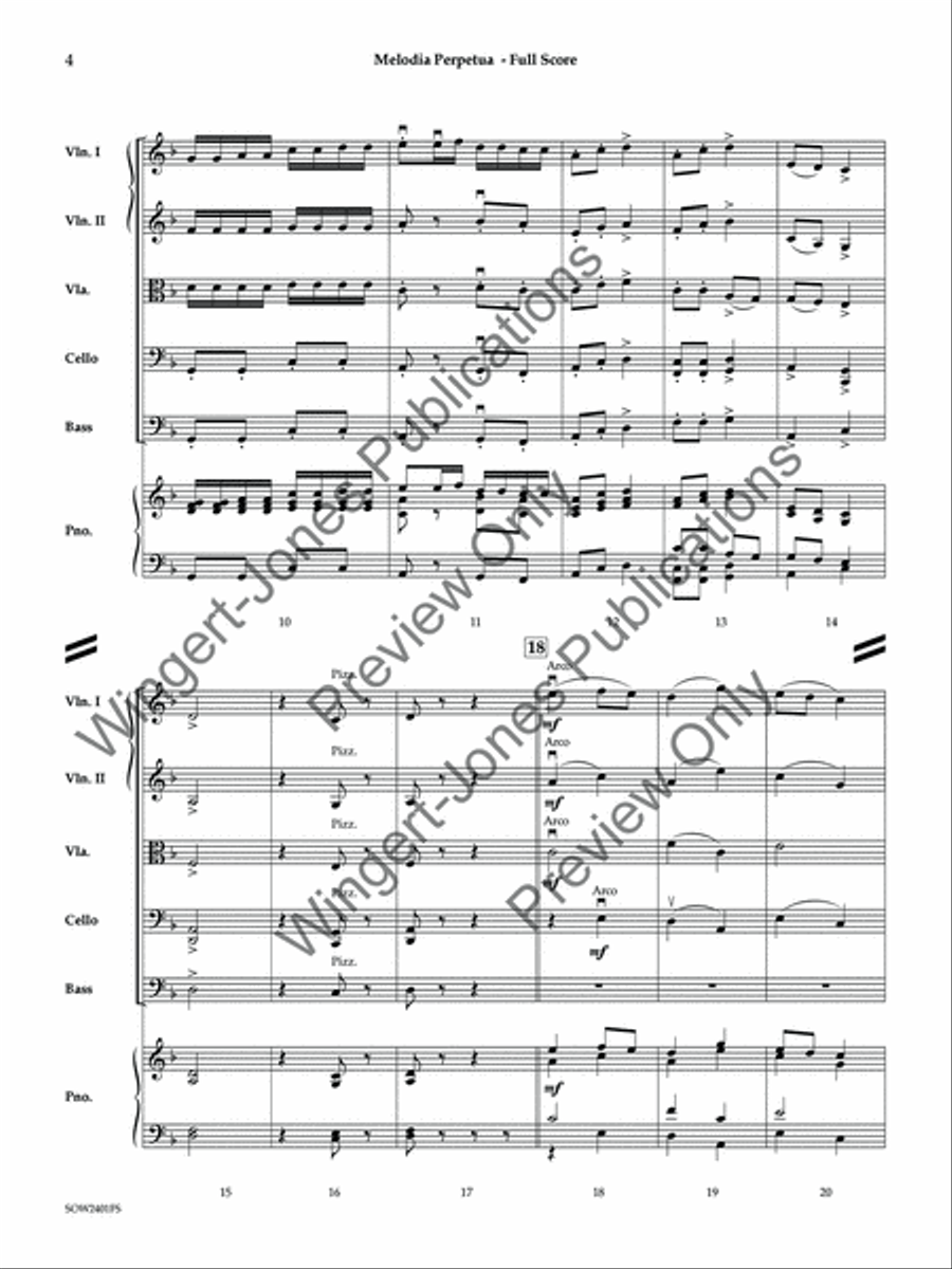 Melodia Perpetua Melodia Perpetua String Orchestra scores gallery preview page 5