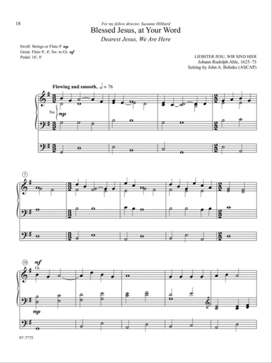 Five Preludes of Praise, Set 10 Organ scores gallery preview page 8