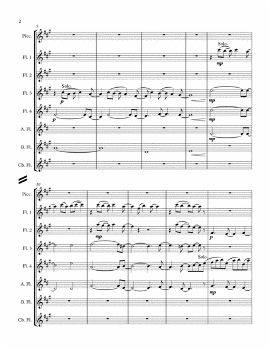Here Comes The Sun Woodwind Ensemble scores gallery preview page 2