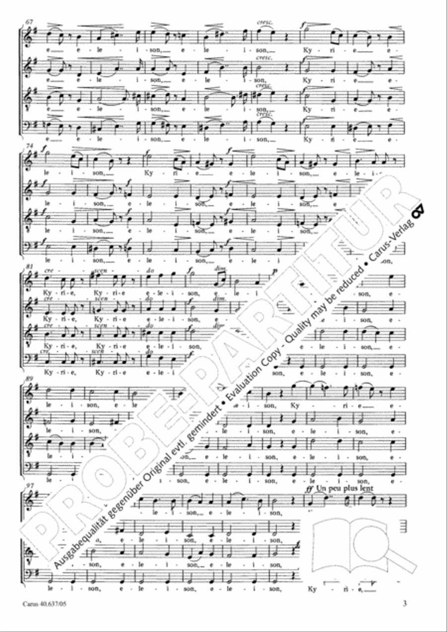 Messe breve no. 6 aux cathedrales 4-Part scores gallery preview page 4