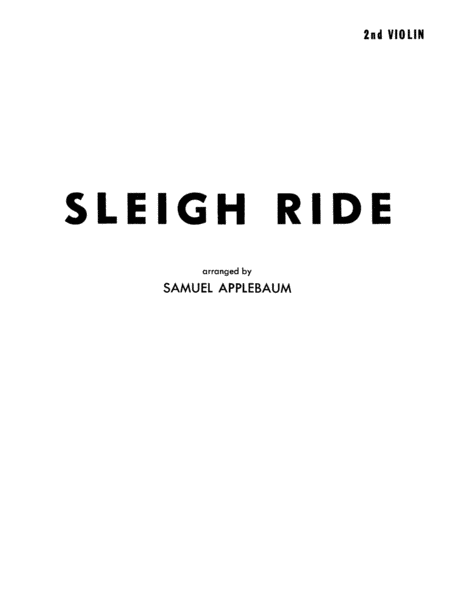 Sleigh Ride: 2nd Violin
