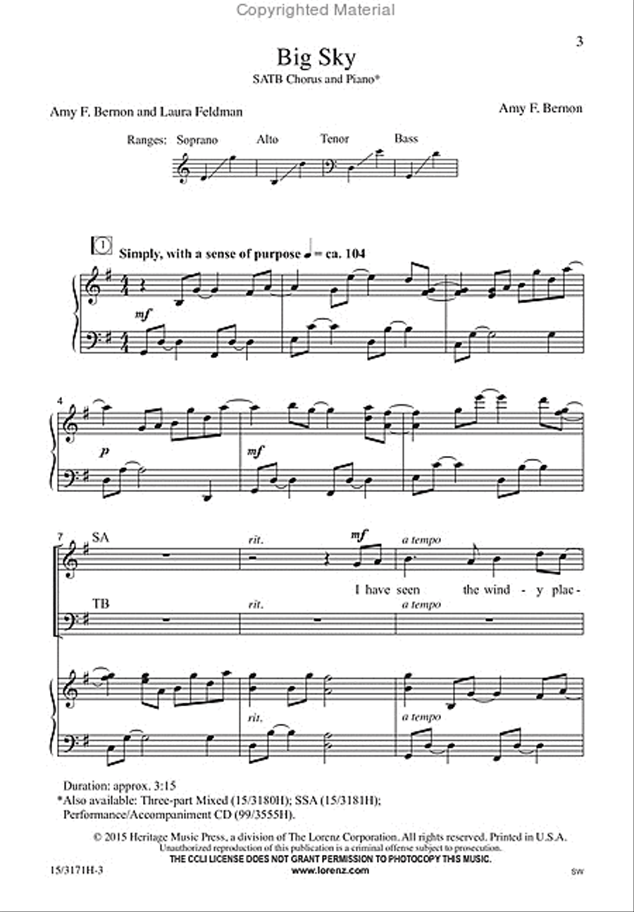 Big Sky 4-Part scores gallery preview page 2