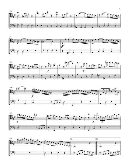 C.P.E. Bach - Gamba Sonata in D major (transcribed for cello duet)