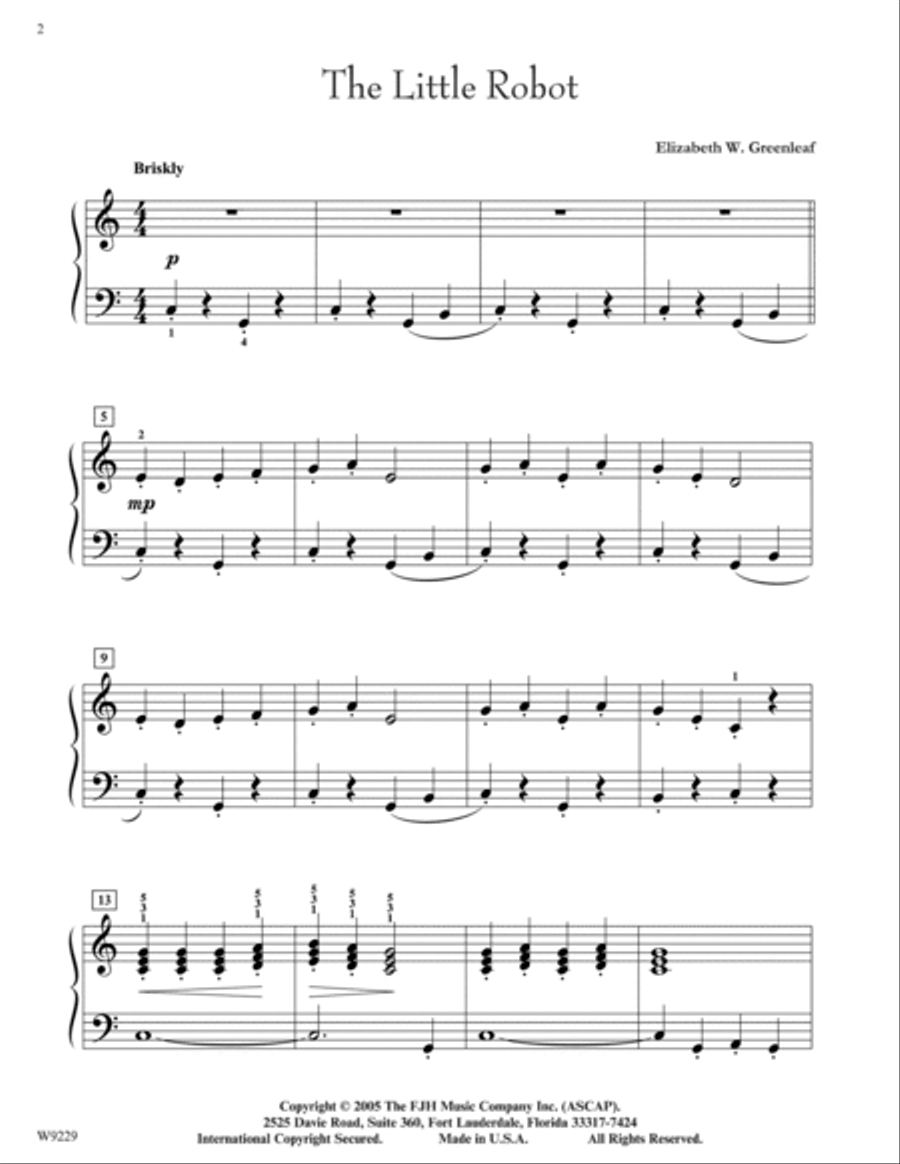The Little Robot Piano Solo scores gallery preview page 2