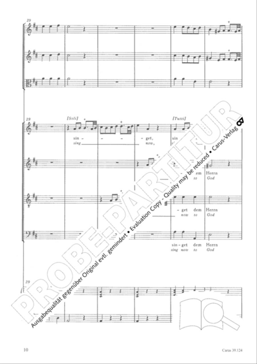 Sing to the Lord a new song (Singet dem Herrn ein neues Lied) 4-Part scores gallery preview page 11