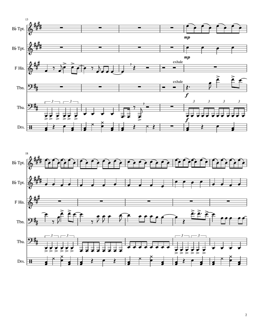 Radioactive Brass Quintet scores gallery preview page 2