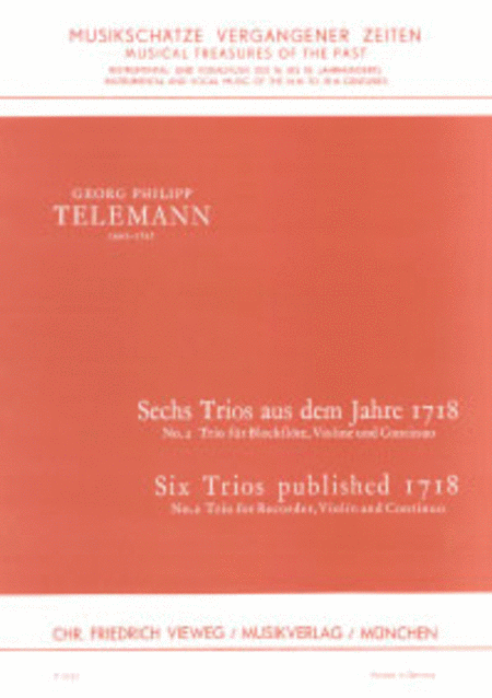 Sechs Trios aus dem Jahre 1718 - Nr. 2