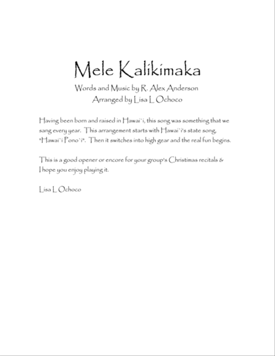 Mele Kalikimaka Mele Kalikimaka Clarinet Quartet scores gallery preview page 4