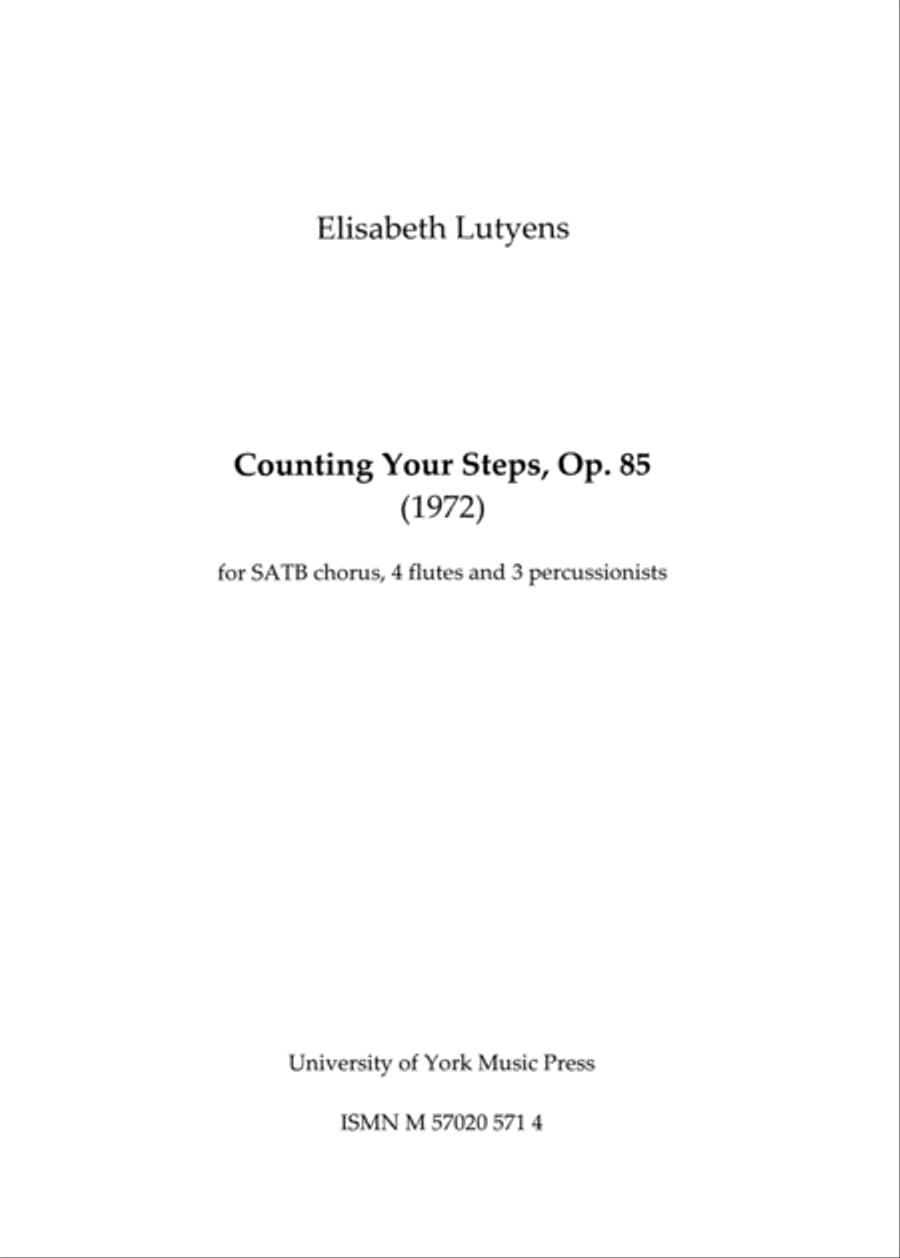 Counting Your Steps Op.85 SATB scores gallery preview page 1