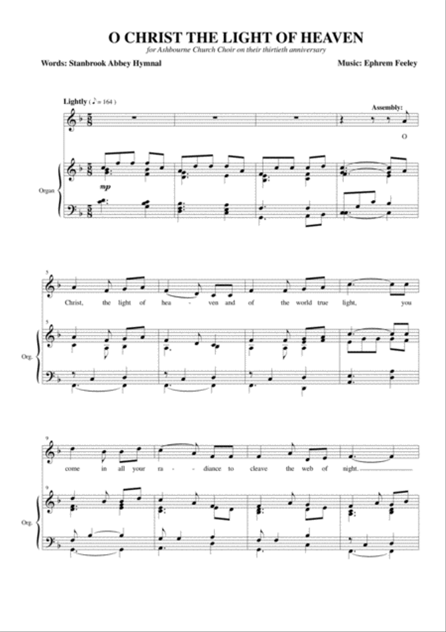 O Christ the Light of Heaven 4-Part scores gallery preview page 2