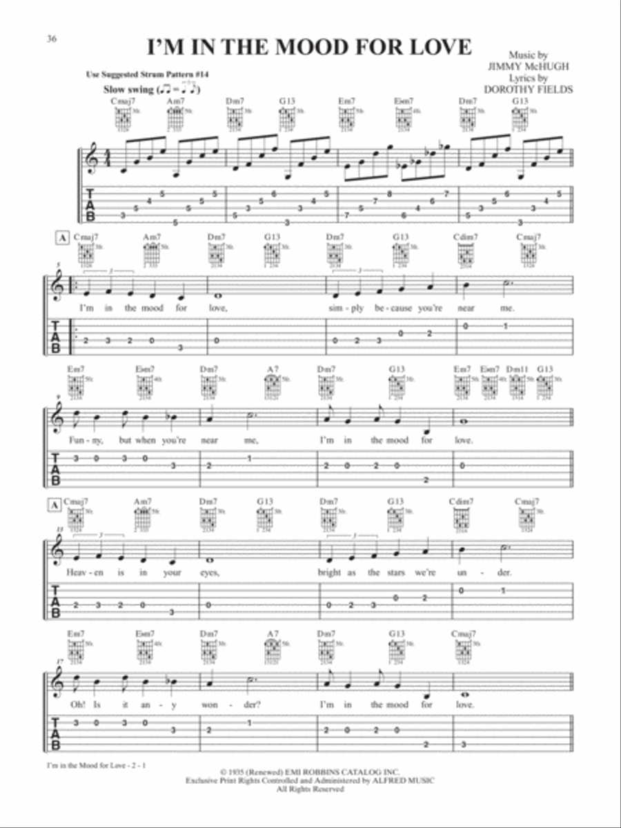 Alfred's Easy Guitar Songs -- Standards & Jazz