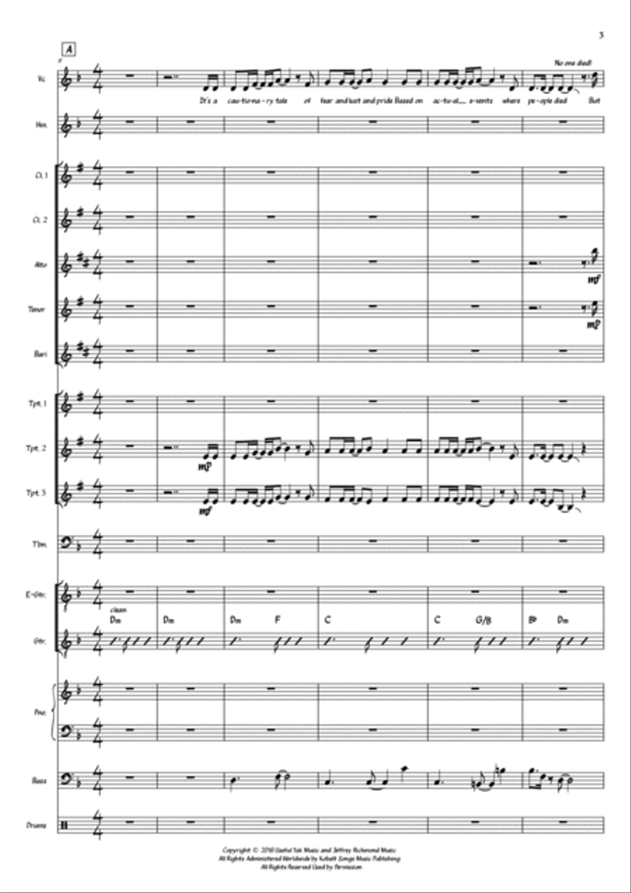 A Cautionary Tale Jazz Ensemble scores gallery preview page 3