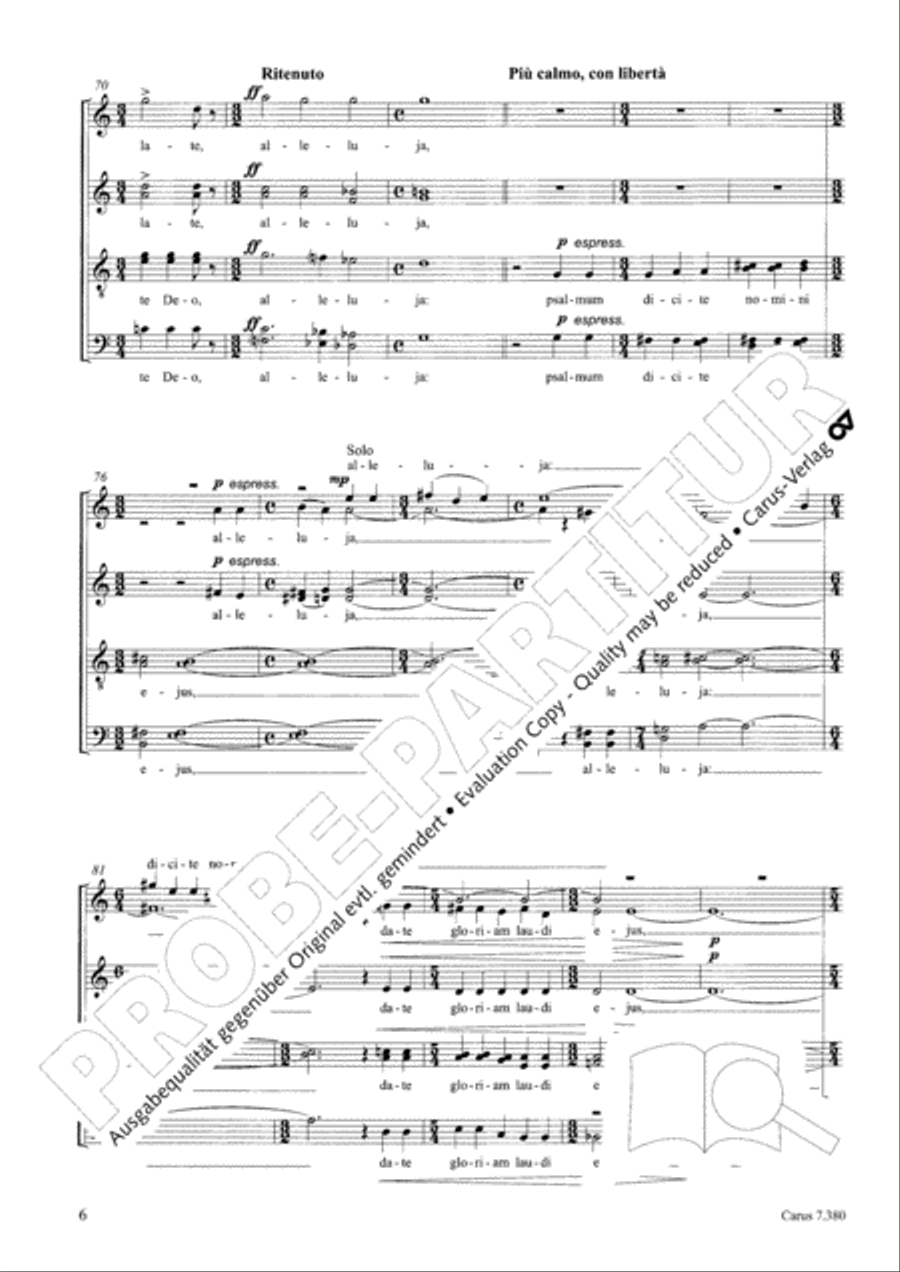 Jubilate Deo SSAATTBB scores gallery preview page 7