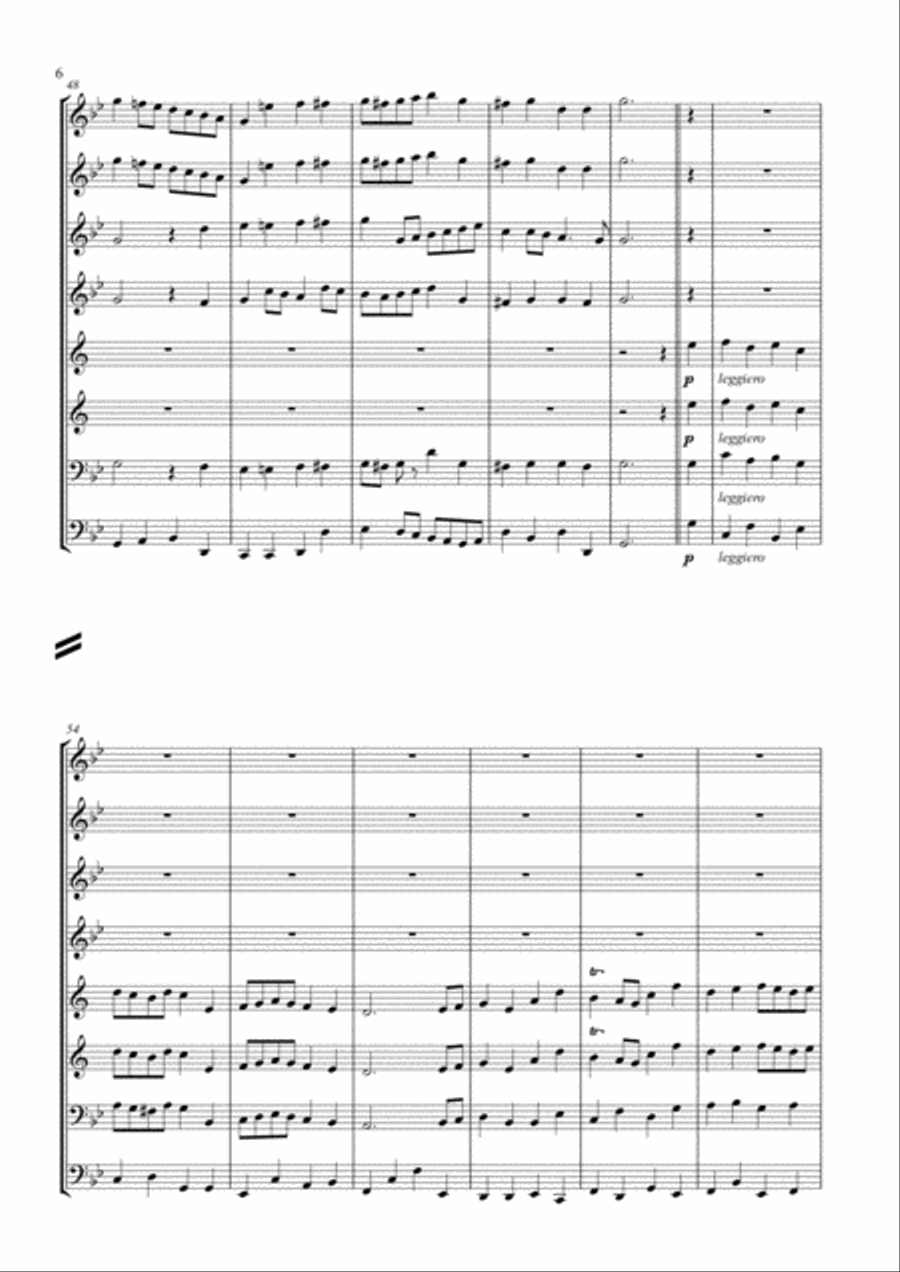 Dances from the Fireworks Music arr. wind octet Woodwind Ensemble scores gallery preview page 6