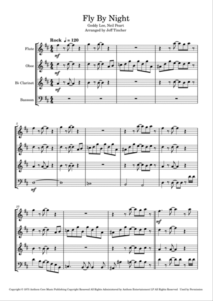 Fly By Night Woodwind Quartet scores gallery preview page 2