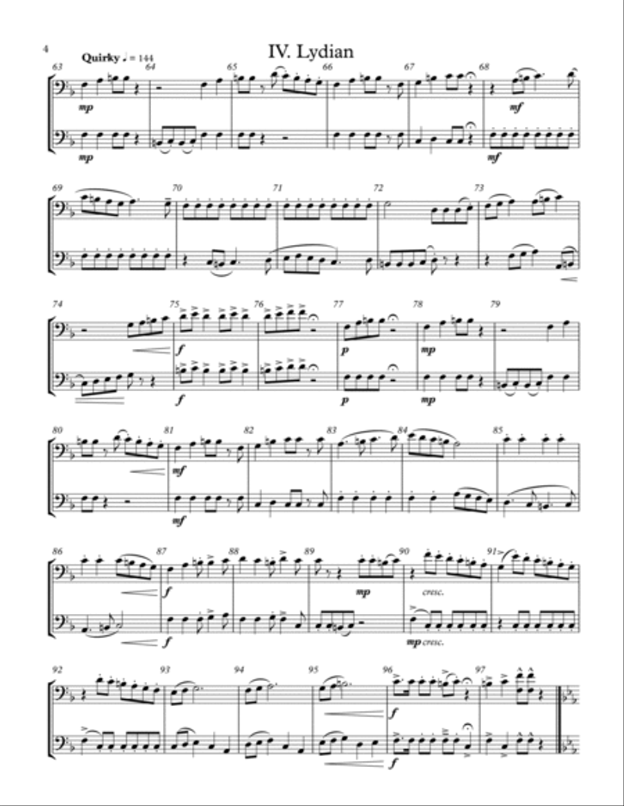 Seven Modes, Seven Duets - Bass Clef Brass Duet scores gallery preview page 4