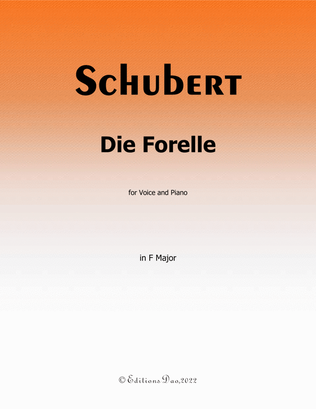 Book cover for Die Forelle, by Schubert, in F Major