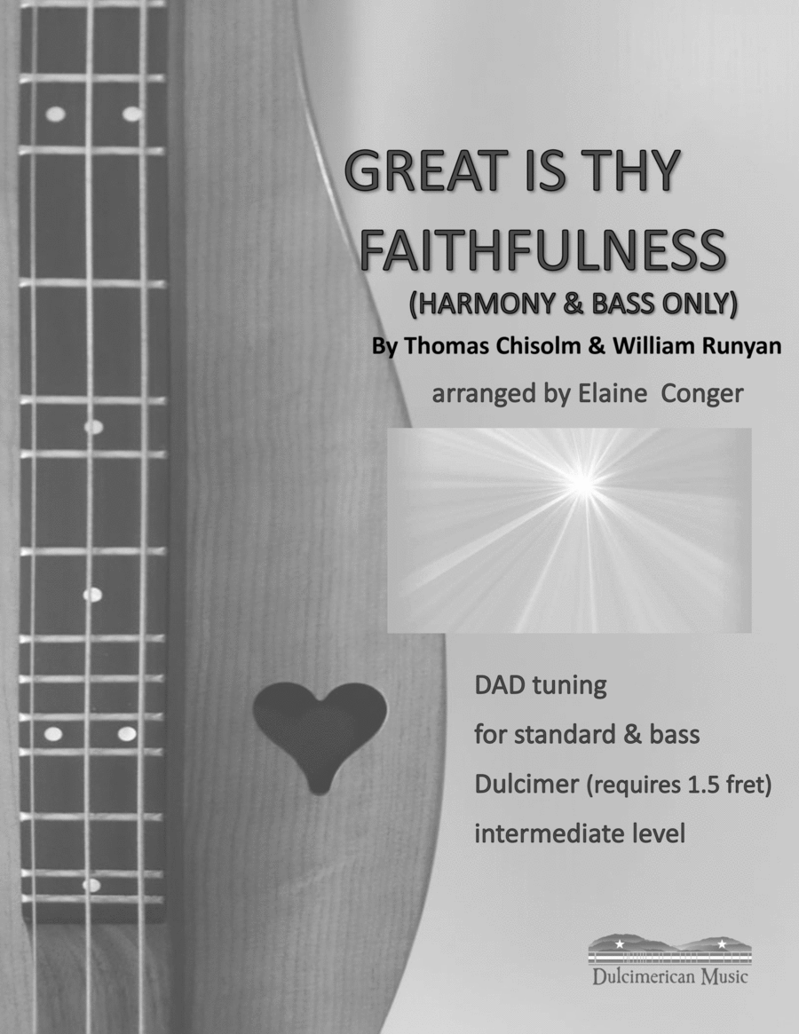 Great Is Thy Faithfulness Dulcimer scores gallery preview page 1