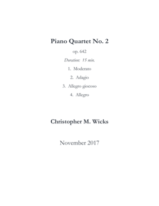 Book cover for Piano Quartet No. 2