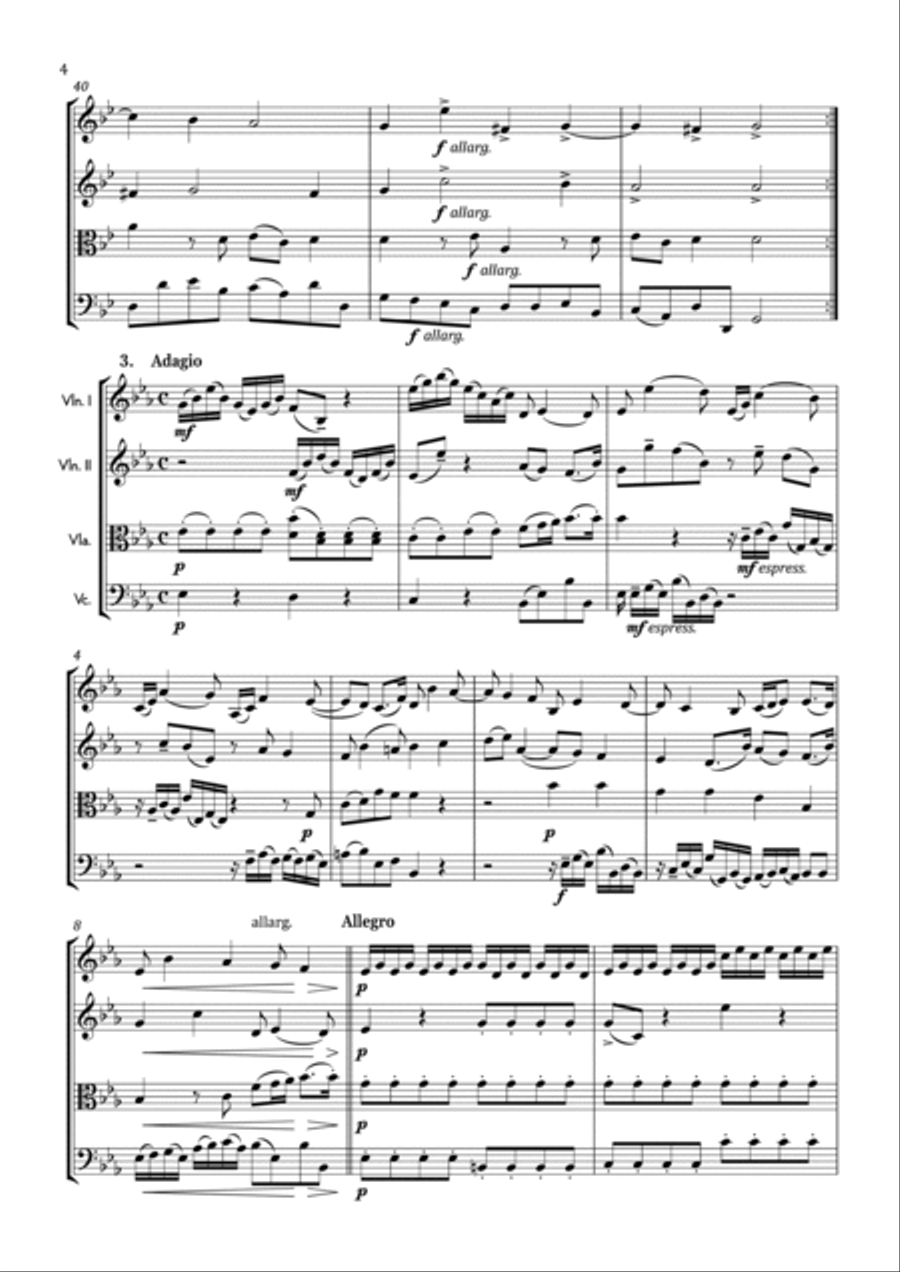 Corelli - Concerto grosso in G minor 'Fatto per la Notte di Natale' - Intermediate String Quartet scores gallery preview page 5