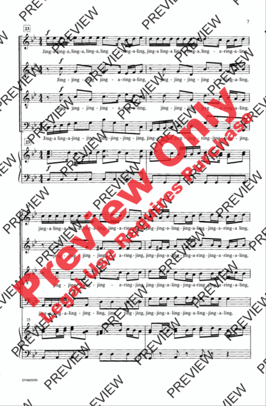 Sleigh Bells 4-Part scores gallery preview page 7