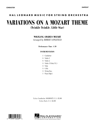 Variations on a Mozart Theme (Twinkle, Twinkle, Little Star) - Conductor Score (Full Score)
