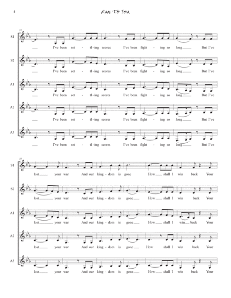 Run To You Run To You SSAA scores gallery preview page 4